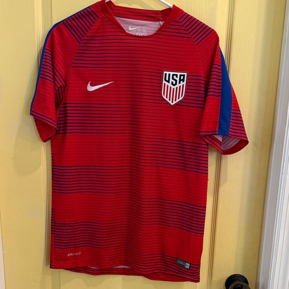 Nike Red & Blue USA Soccer Tee